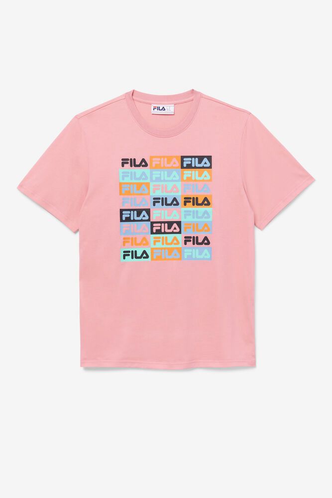 Fila T-Shirt Broden Mens Pink - India ETQ-632795